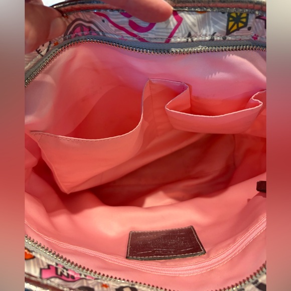 Coach Bandana Graffiti Butterfly Tote F15712 - Picture 6 of 9